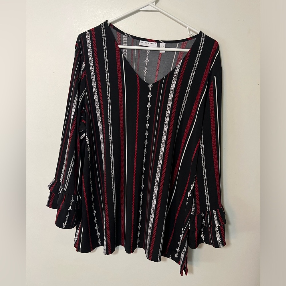 Susan Graver liquid knit top XL